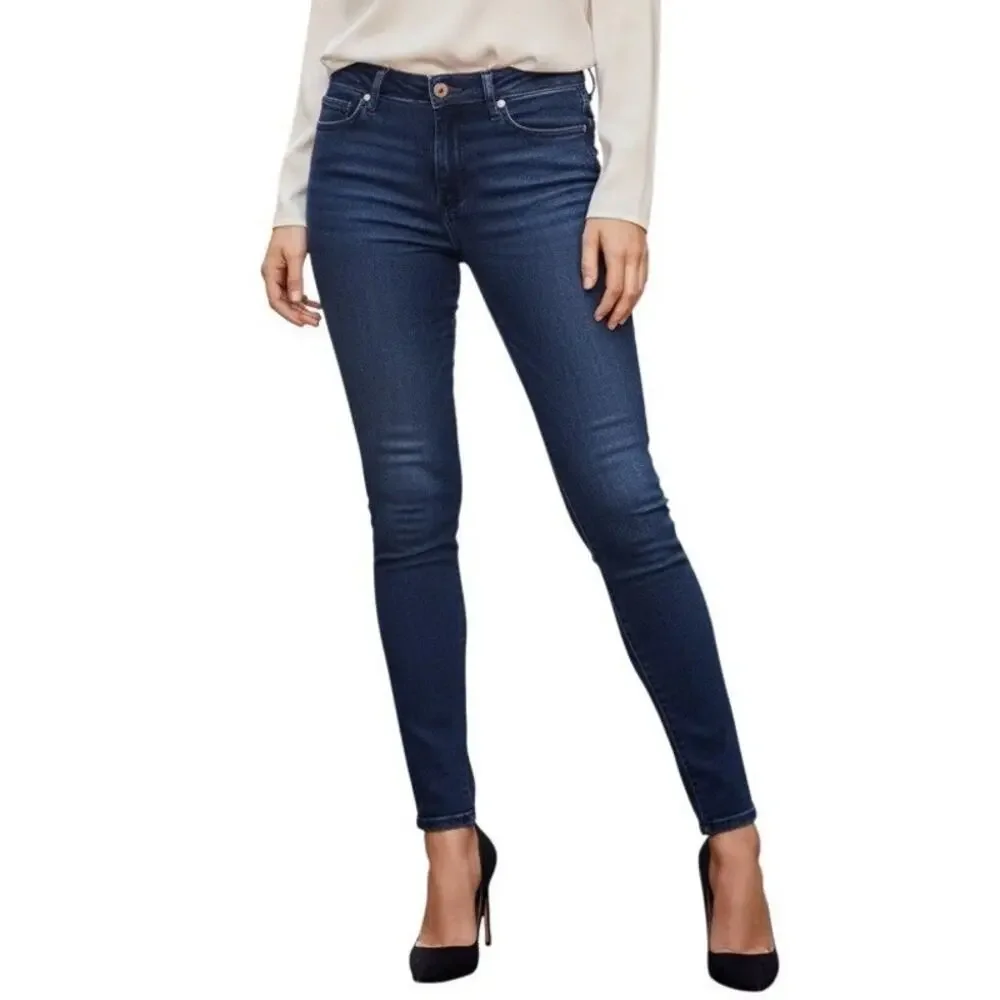 Paige Dark Wash Mid-Rise Skyline Skinny Jeans Size 26
